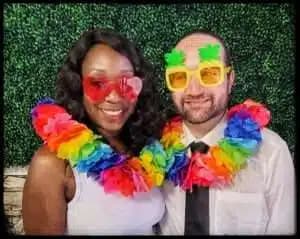 Joyful reception celebration moment inside Rainbow Wedding Chapel
