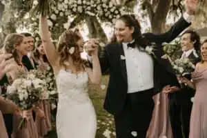 Outdoor ceremony in Downtown Jacksonville at Rainbow Wedding Chapel